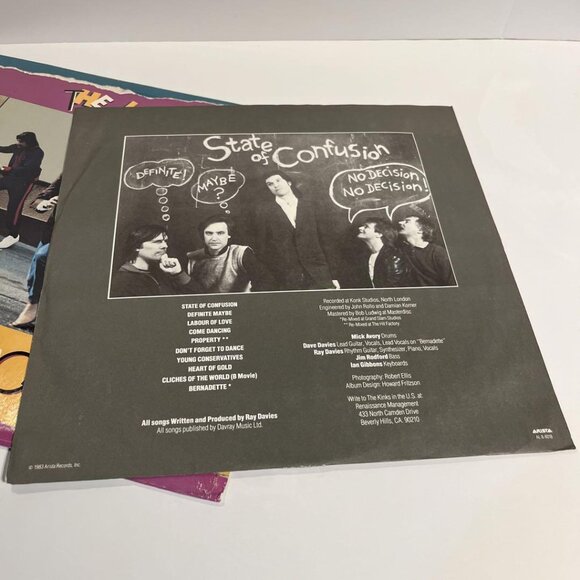 The kinks Vinyl Record "State of Confusion" - Picture 3 of 5